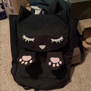 Chic Black Cat Backpack